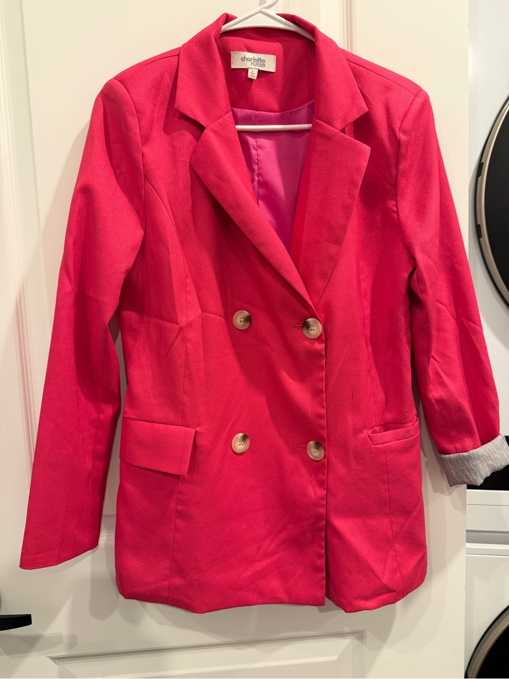 Charlotte Russe Bright Hot Pink Blazer